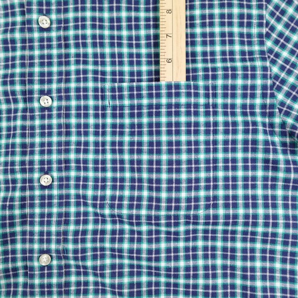 Vineyard Vines Shirt Mens Large Blue Green Plaid Classic Fit Murray Preppy - Picture 9 of 12